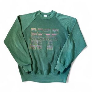 Vintage 70s-80s New York Faded and Distressed Jerzees Crewneck Sweatshirt